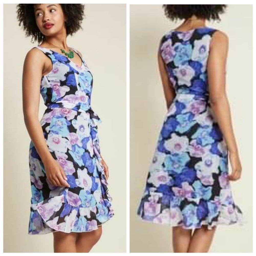 Floral Colored ModCloth Liza Luxe Elegantly Enlightened Spring Dress